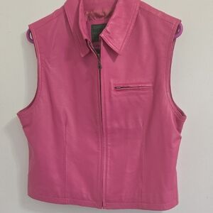 SerranoMedium Women's Pink Leather Vest